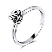 Dainty Knotted Silver Ring NSR-809